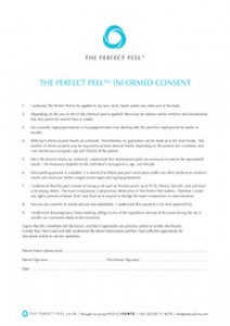 The Perfect Peel patient consent form